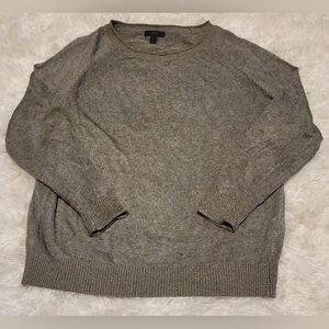 J. CREW Linen Blend Women's Crew Neck Beach Sweater Olive Sz. Small EUC